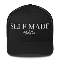Image 4 of Self Made Embroidered Trucker Cap with mesh back