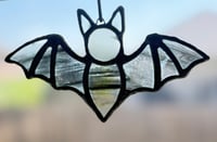 Image 2 of Black Bat Stained Glass Suncatcher