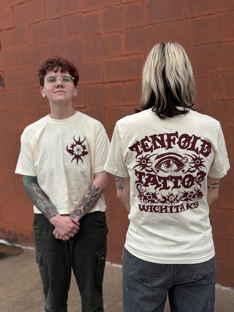 Image of Ox Blood Cream Tenfold Shirt