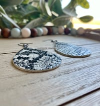 Image 2 of Faux Snake Skin Earrings (Large)