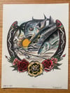 A bay horseshoe print 