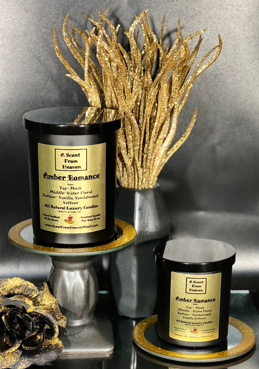 The Luxury Collection Amber Romance  A Scent From Heaven Candles By Miss T