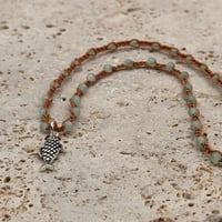 Image 1 of Aqua Cat's Eye Fish Necklace