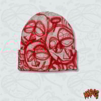 Image 2 of [MNGO.S] All overprint Knit Beanie - RED
