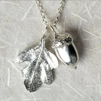 Image 2 of G&S Acorn & Oak Leaf Necklace