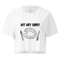 Image 1 of Art Shirt, Artist shirt, Art palette shirt, Artsy crop top