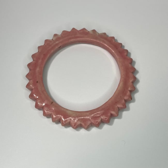 Speckled Pink Studded Bracelet - 7.25 in Inner Diameter