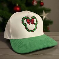 Image 2 of Holiday Wreath Mouse-Ear Cap