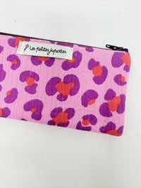 Image 3 of Pochette de transport LA SOLAIRE double gaze léo rose et rouge