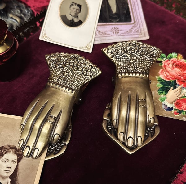 Image of Victorian Brass Hand Clip 