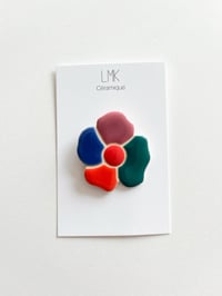Broche fleur céramique multi C
