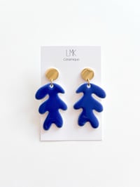 Paire de boucles d'oreilles céramique MATISSA bleu 