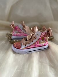 Image 3 of Barbie Toddler Girls Canvas Pearls Shoes 