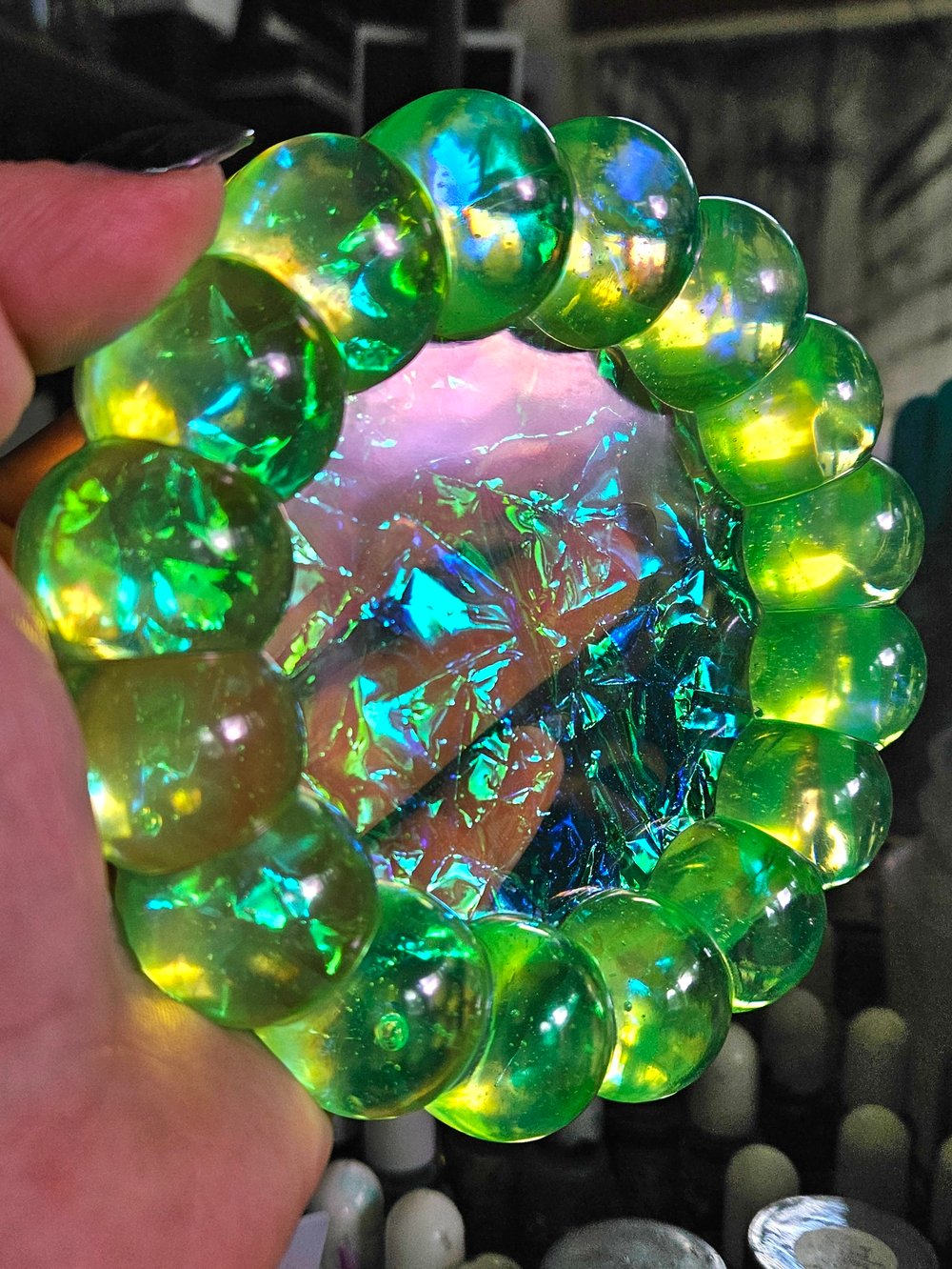 Image of Crinkly Clearidescent Bubble Coaster