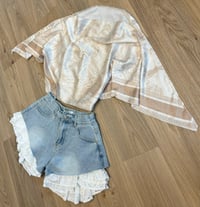 Image 1 of Jungle print satin top 
