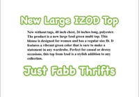 Image 3 of New Large IZOD Multi Green Top #881*5