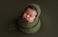Evergreen Reverse Knit Fuzzy Bonnet 