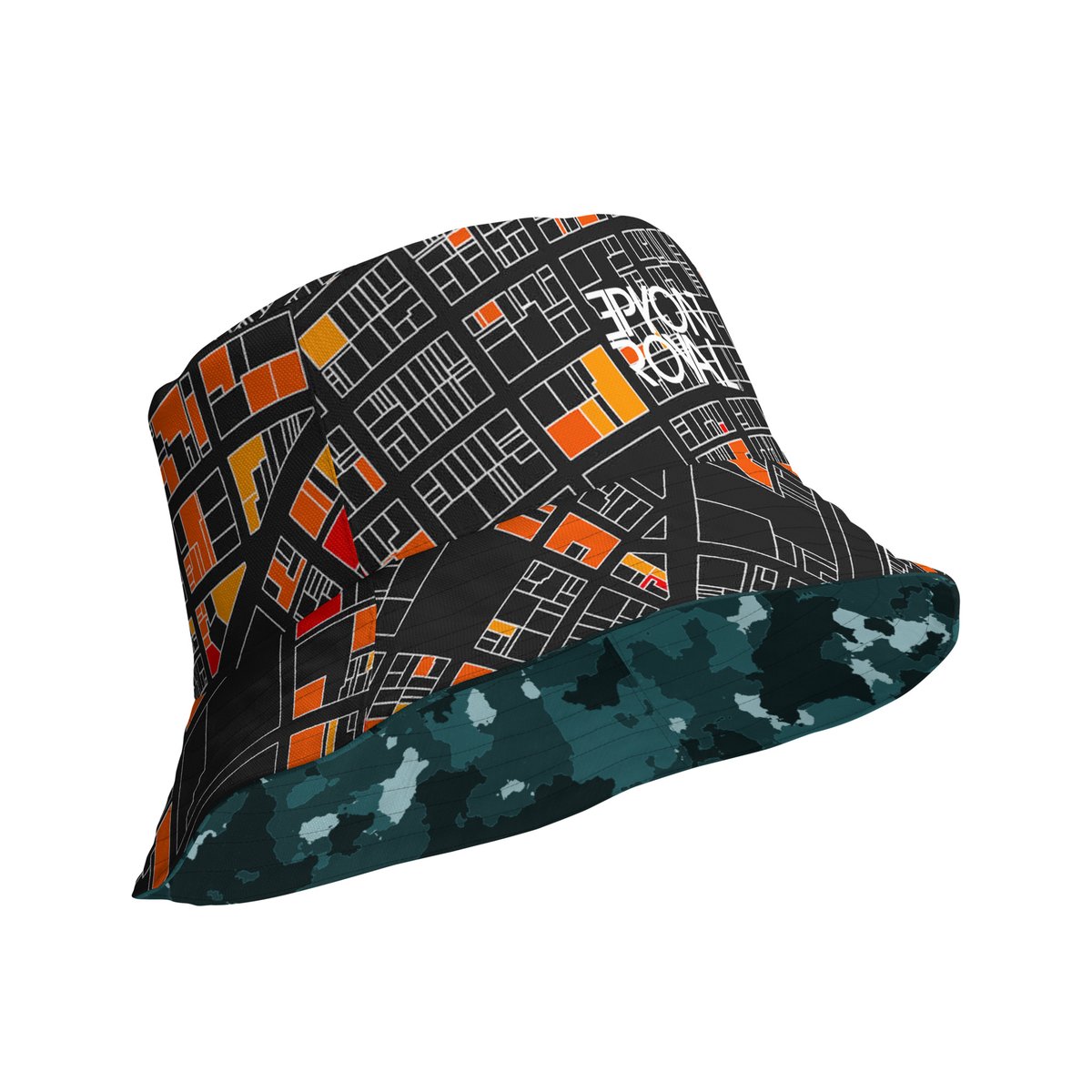 Image of Great Lakes Camo / Urban Planning Inside-Out Bucket Hat