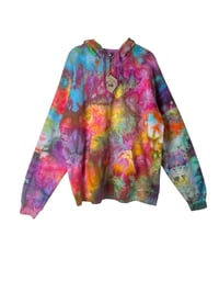 Image 2 of L Unisex Comfort Wash Hoodie in Bright Bloom Ice Dye