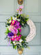 Image of 40cm White Wicker Purple / Pink