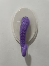 Image 1 of Single purple tentacle on white base 