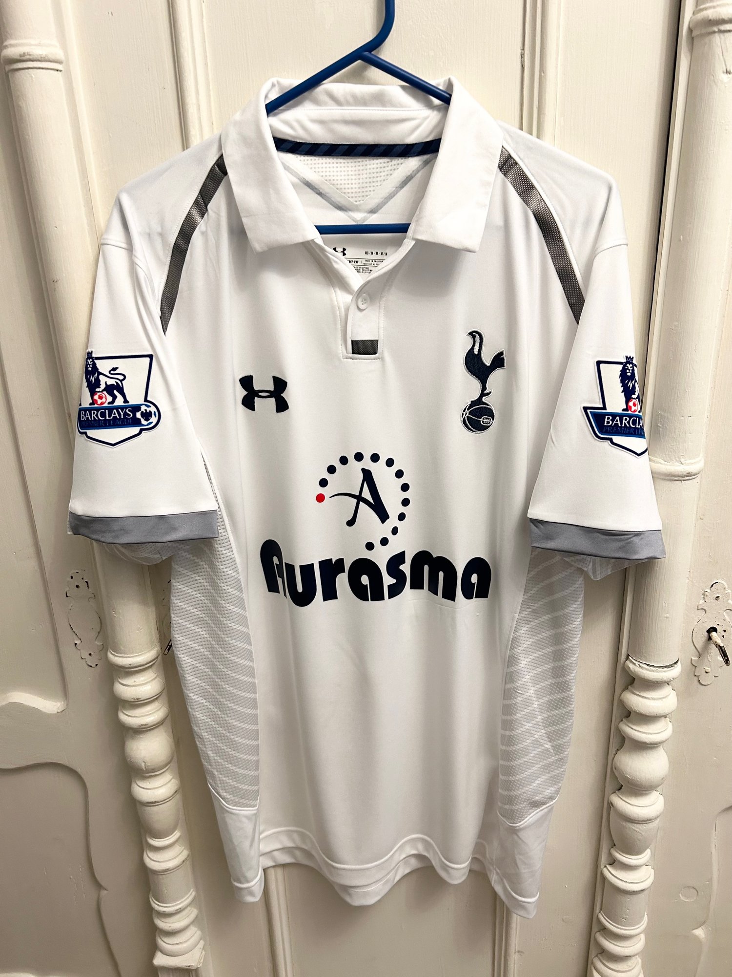 Image of Tottenham Hotspur “BALE 11” 2012/13 Home Shirt + PL patches, M