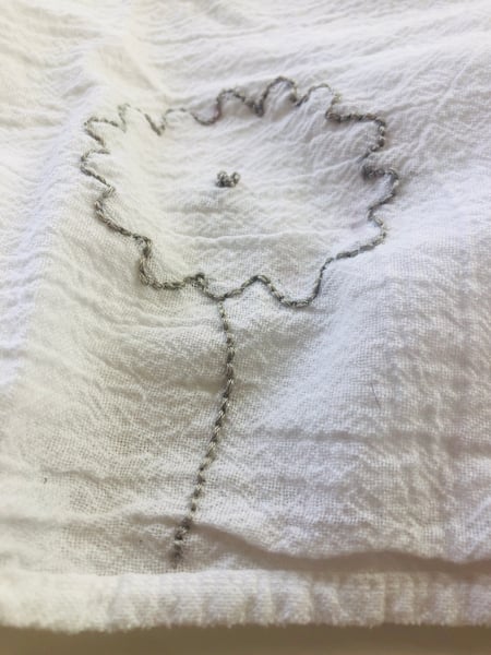 Image of greta  gray flower towel