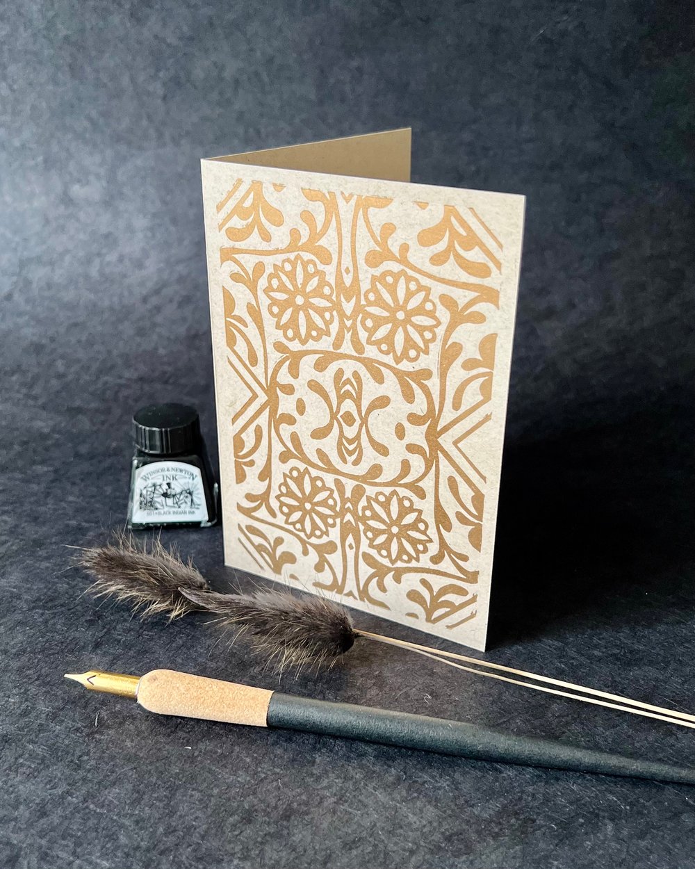 Greeting Card folded, light brown 2