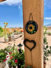   “Welcome Summer” Sunflower -  Painted Slate Circle (202301SL) 