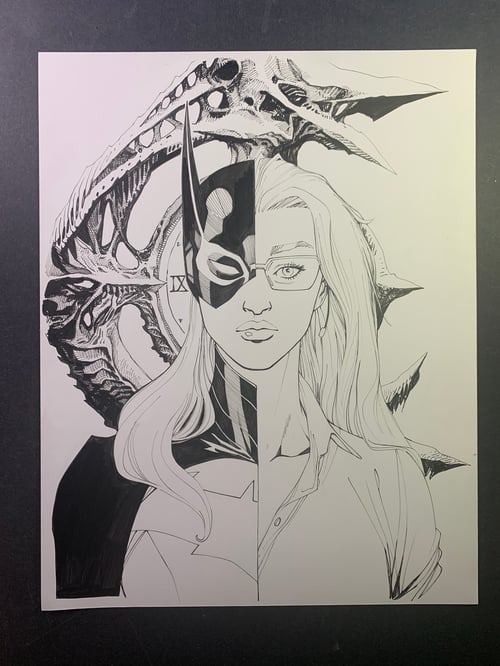 Image of DETECTIVE COMICS BABS KNIGHTMARE VARIANT COVER DC COMICS original art