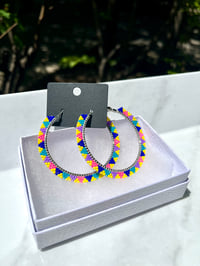 Beaded hoops.