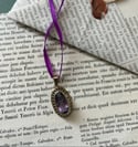 Superbe pendentif en or massif (bas titre) et grande améthyste, début 1900!