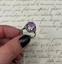 Image 3 of Magnifique bague en argent massif 800 poinçonné, améthyste, début 1900