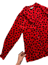 70s CELINE silk gambler blouse