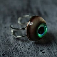 Image 7 of Blue Green Eyeball Ring