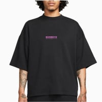 Image 2 of Based in PR Boxy fit Black & pink T 