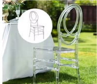 Image 2 of Modern  PC resin transparent acrylic chairs for rent only 
