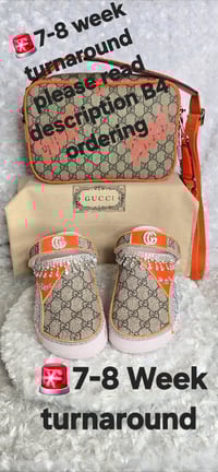 Image 1 of Orange Gorg girl crocs w/ matching crossbody