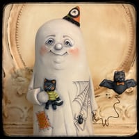 Image 2 of Grant the happy Halloween ghost folk art character 