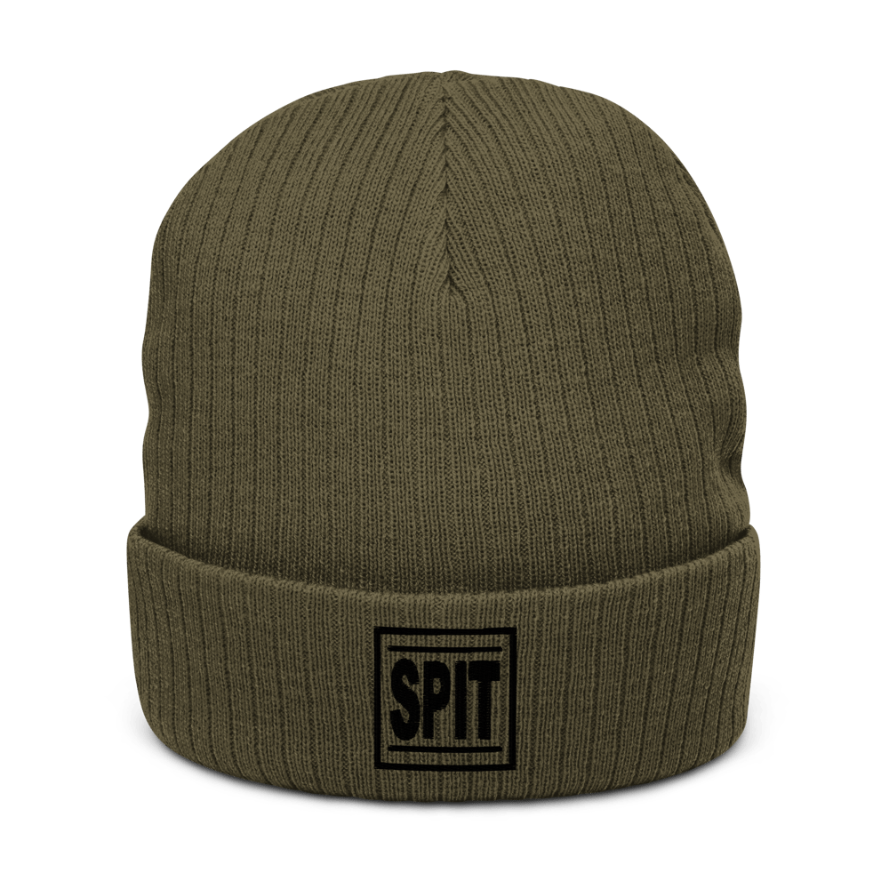 Image of Spit Logo Recycled cuffed beanie