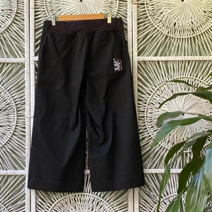 Image of Linea pants 4/5 - Black Sateen