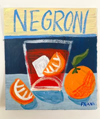 Negroni with orange slice