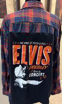 Vintage Orange/Navy Flannel Shirt Elvis Presley