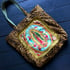  shoulder bag in leopard fabric with Virgin of Guadalupe patch and black or gold fringing Image 3