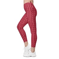 Image 5 of Red Grass Crossover Leggings with Pockets