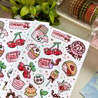 Image 2 of Cherry Dessert | Matte Sticker Sheet