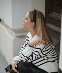 Image 3 of Juliette Satin Hairband / Brown