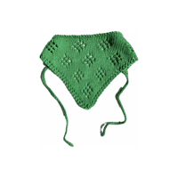 Image 1 of Knit lace bandana in emerald