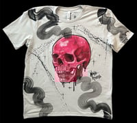 Image 1 of “PINK PUNX” CUSTOM PAINTED T-SHIRT LARGE