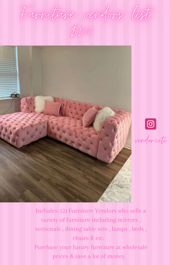 Image of Furniture Vendor List